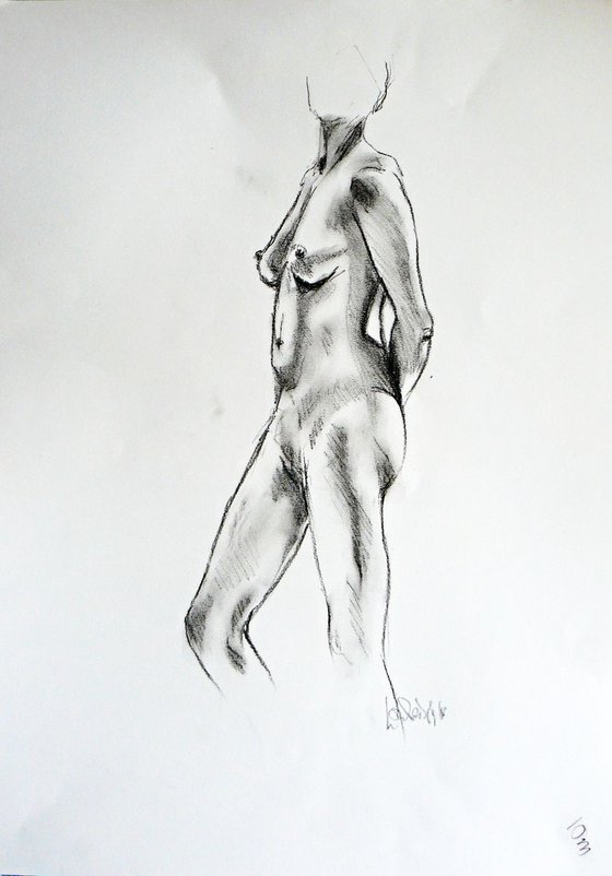 Standing nude