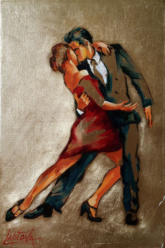 Dance with you - painting tango, series dance, dancer