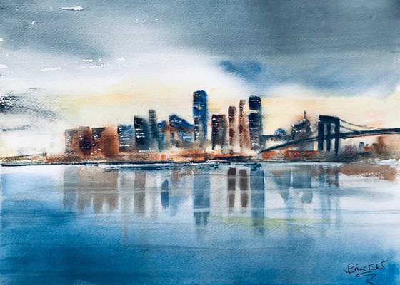 New York near Brooklyn Bridge