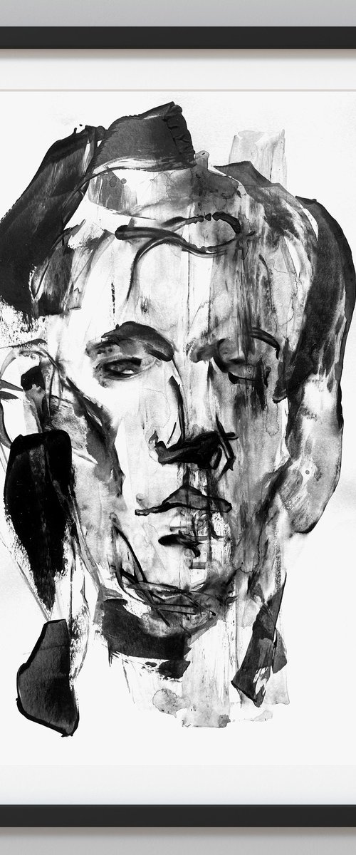 Portrait of Unknown Man by Makarova Abstract Art