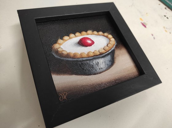 Little Cherry Bakewell tart still life