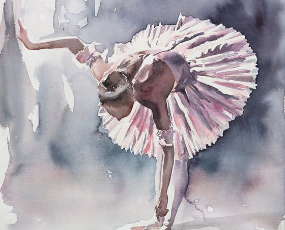 Ballerina Painting "In The Wings III"