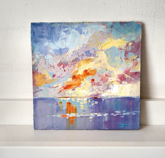 Rain Clouds- Miniature Seascape