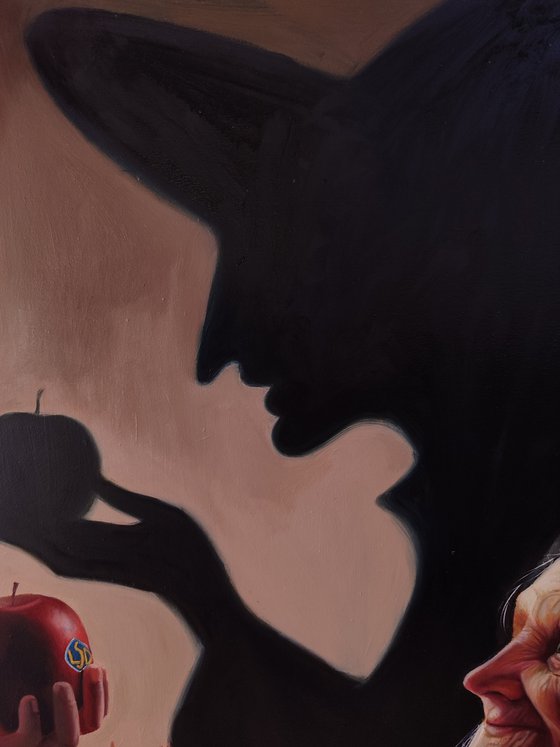 Snow White tries the apple!