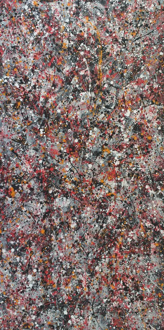 Modern JACKSON POLLOCK style ACRYLIC on CANVAS by M.Y.