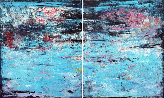 EXTRA LARGE DIPTYCH "Dream me back to childhood"