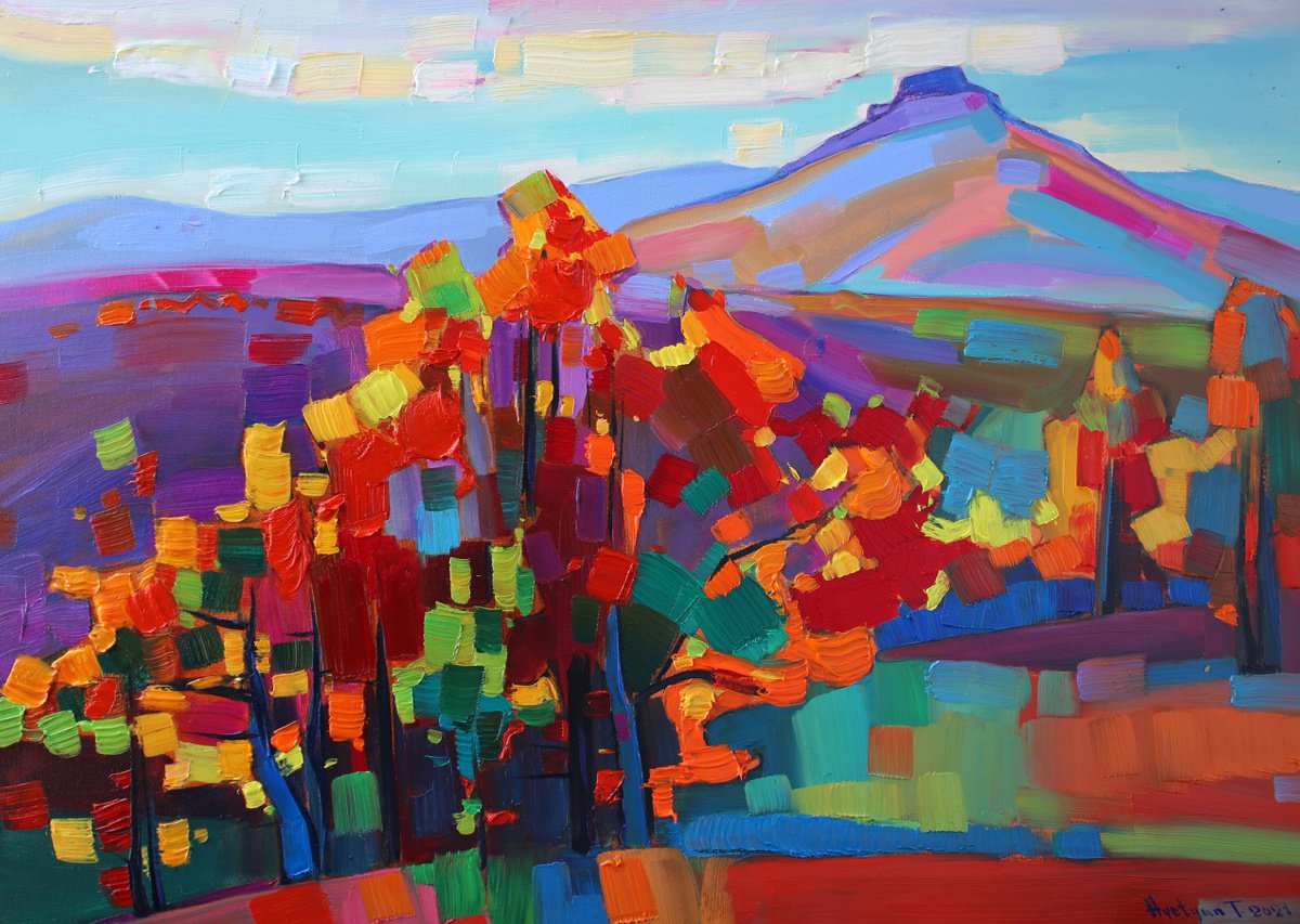 Autumn-2 (50x70cm, oil painting, ready to hang) by Tigran Aveyan