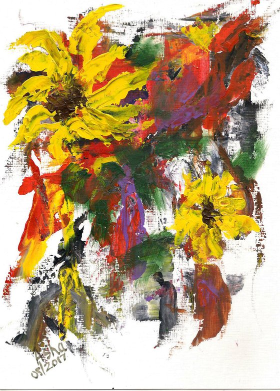 Sunflowers Abstract Art