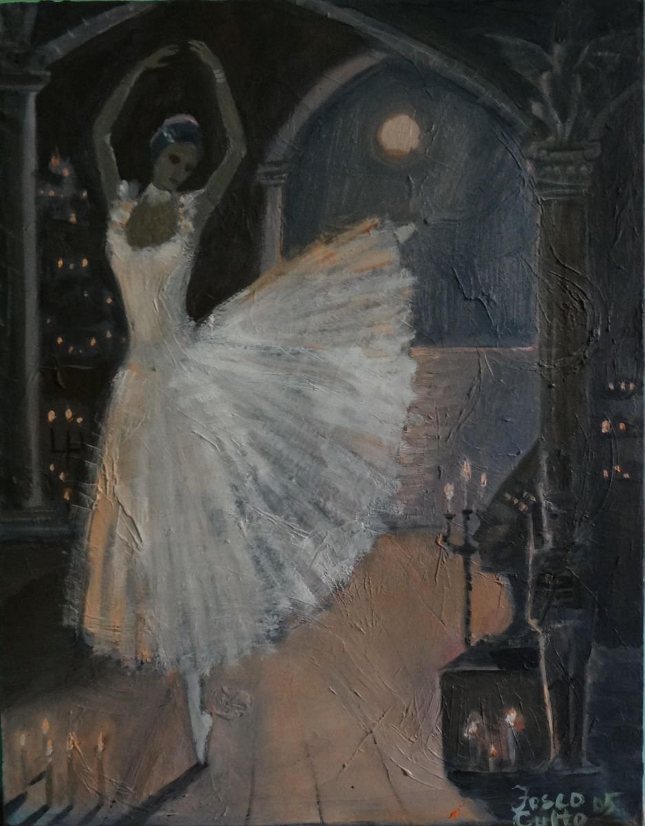 Naive Oil Painting , Ballerina By Fosco Culto, 12 X 16, Artwork For Sale On Artfinder