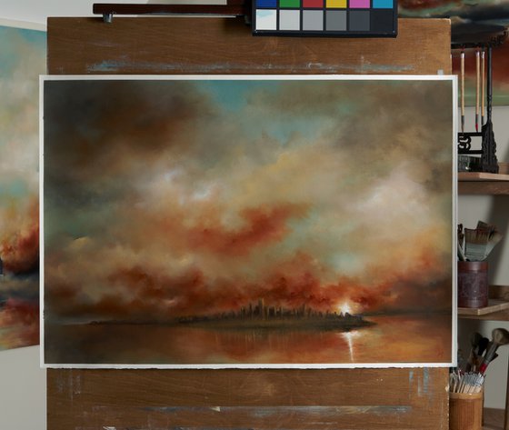 New York Skyline Sunset