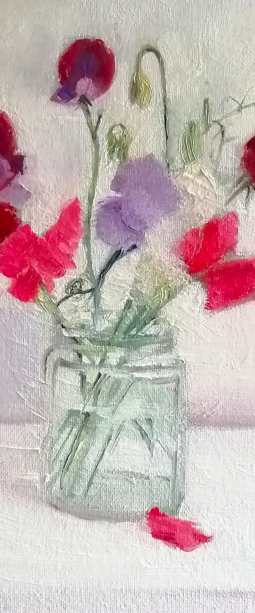Sweet peas by Rosemary Burn