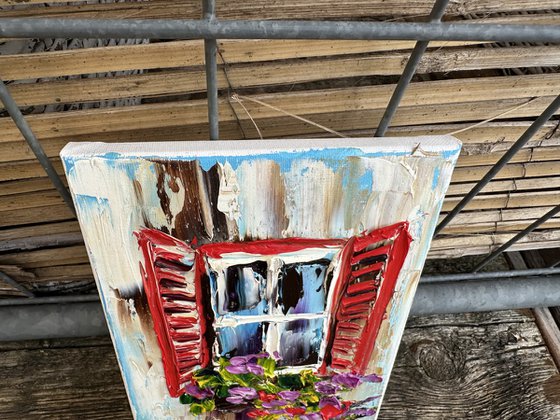 Old Window with Flowers
