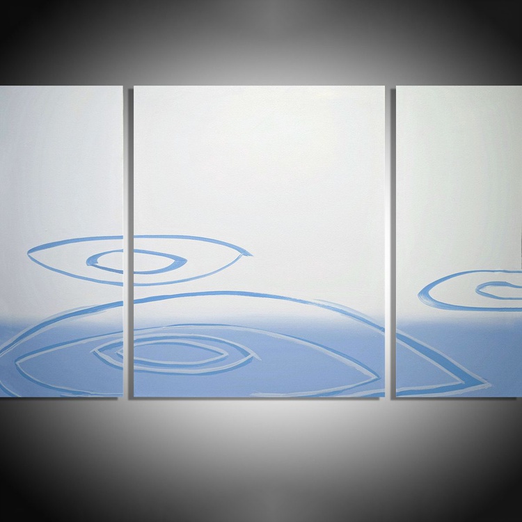 The Secret Of Blue Water 3 Panel Painting W Artfinder