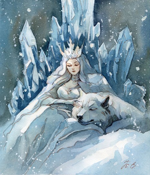 Sleeping in the ice by Yulia Evsyukova