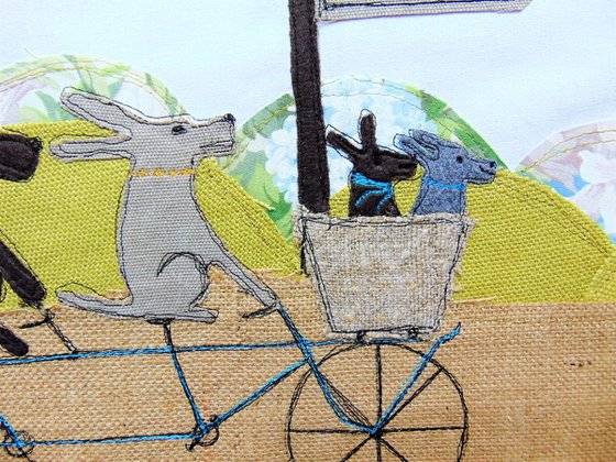 "Summer Fun" - textile collage