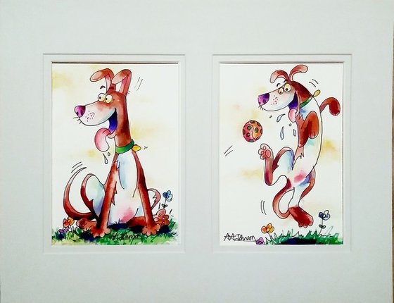 Dog Illustration - "Hey!... Fetch!"