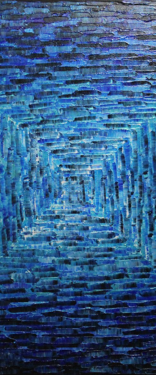 Large blue square gradient by Jonathan Pradillon