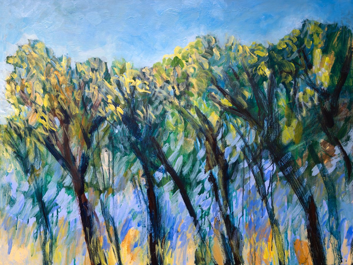  The Bluebell Forest By Elizabeth Anne Fox, 40 X 30, Artwork For Sale On Artfinder