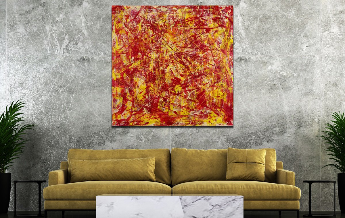 1000 Flares (Orange Dimensions) By Nestor Toro, 40 X 40, Artwork For Sale On Artfinder