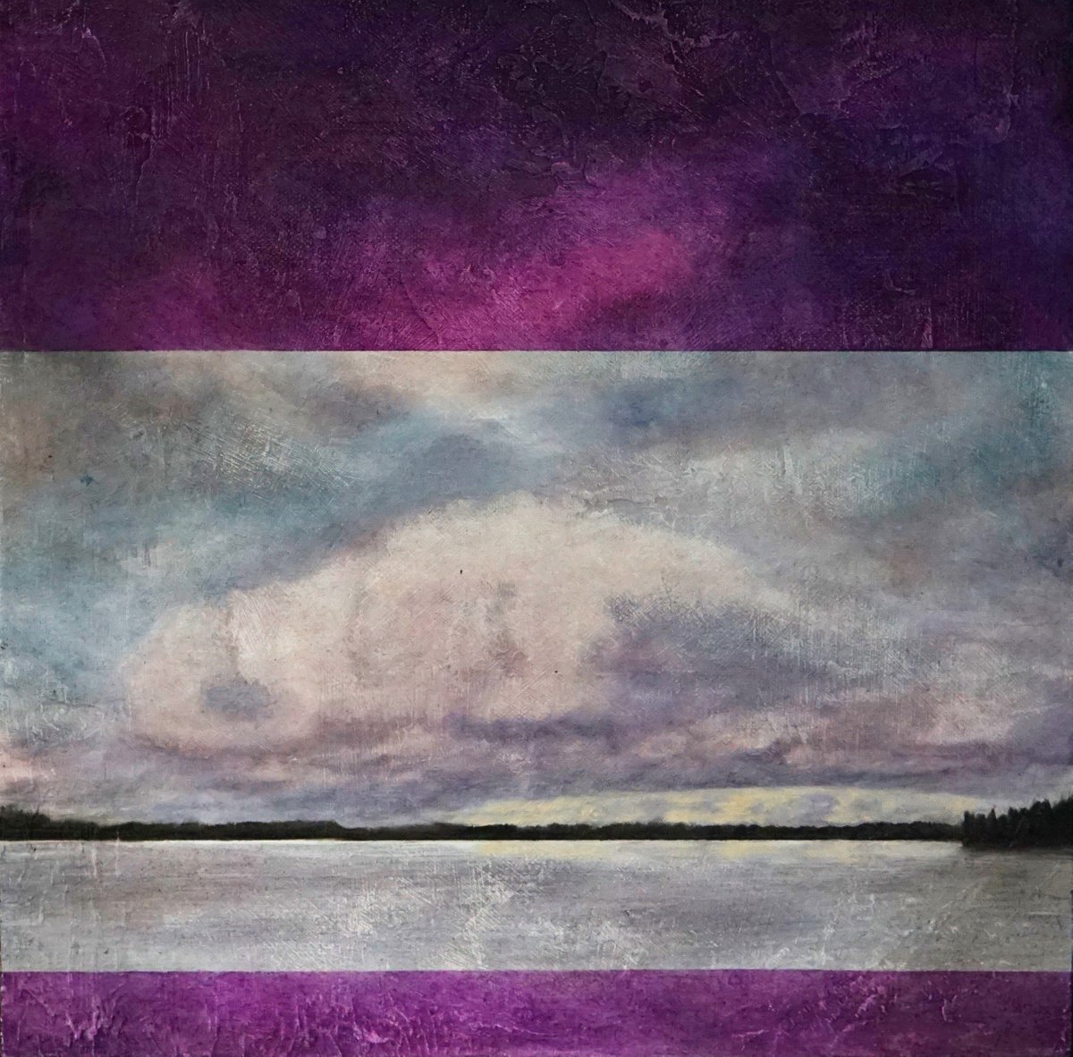 Impressionistic Landscape Oil Painting By Przemek Kret, 16 X 16", Suchness, Original Artwork