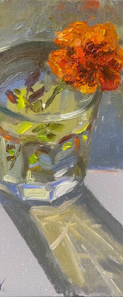 The Marigold Flower by Nataliia Nosyk