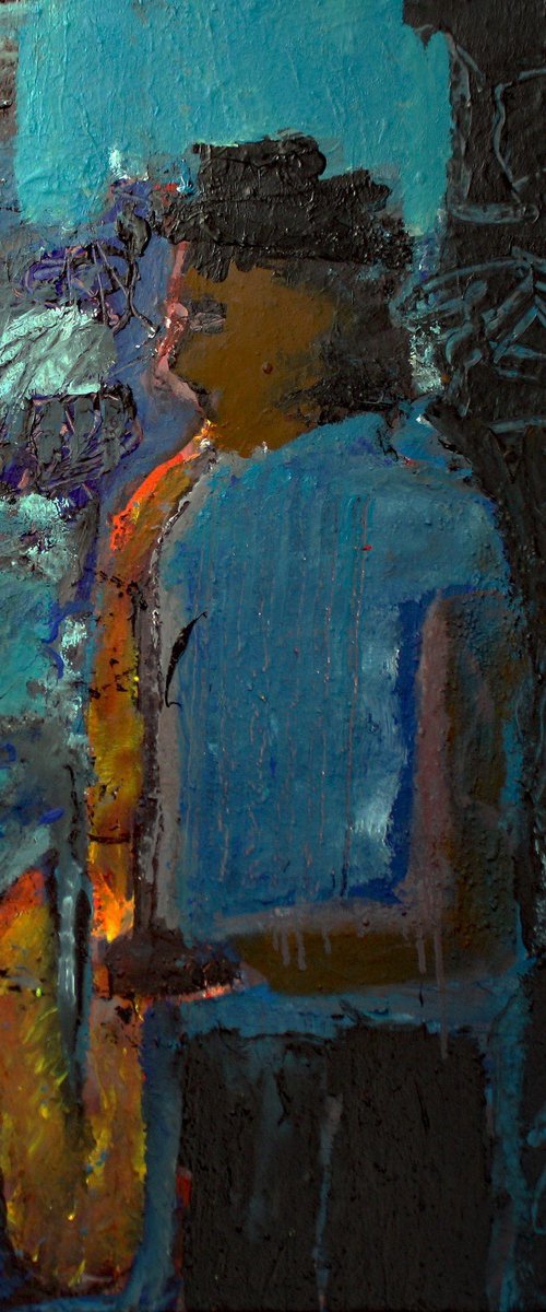 SOIREE MUSICALE JAZZ - 90x90cm by Jacques Donneaud