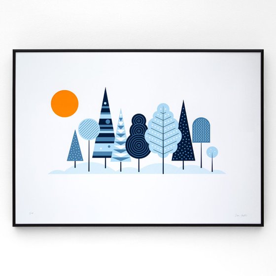 Woodland A2 limited edition screen print
