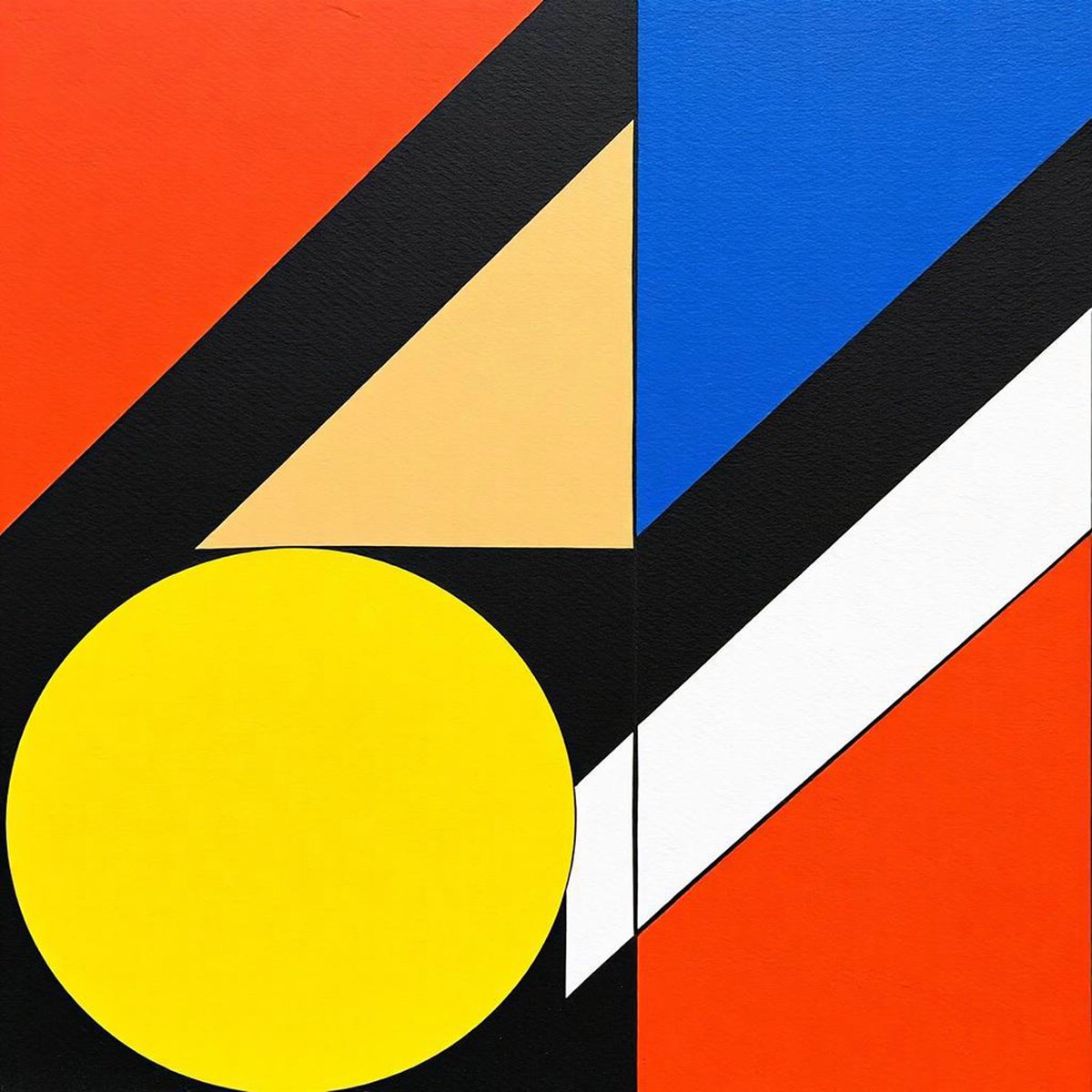 Abstract Giclee Print By Alessandro Butera, 35 X 35, Geometries In Motion, Original Artwork