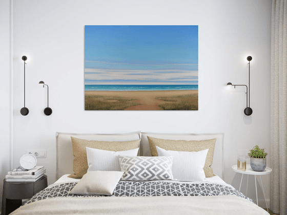 Walk to the Beach - Blue Sky Seascape