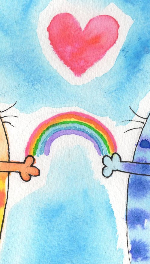 Rainbow Cats 1 by Steve John