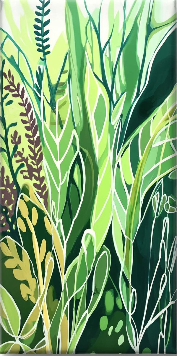  Magic Greenery #9 By V+V Kniazievi, 31 X 63, Artwork For Sale On Artfinder