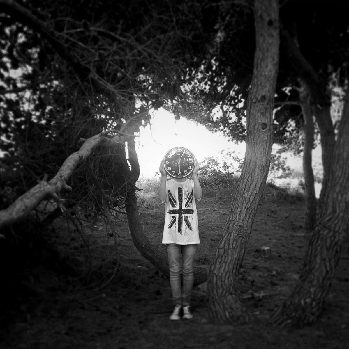 Surrealistic Portrait Photograph By Carmelita Iezzi, 24 X 24, Time Passing | Black & White Edition, Original Artwork