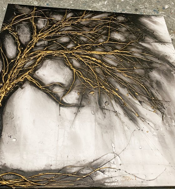 Midas Tree XL Gold 180cm x 90cm