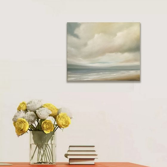 The Sea Beyond Our Dreams - Original Seascape Oil Painting on Stretched Canvas