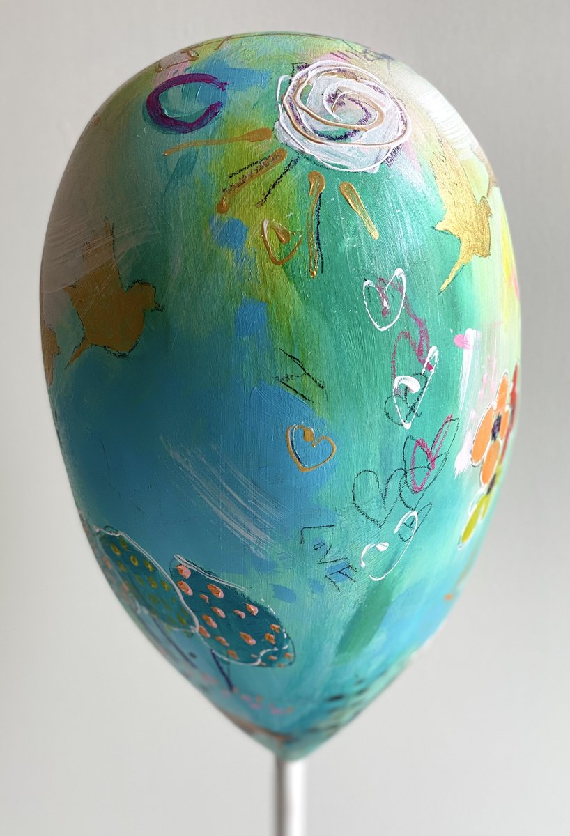 Urban And Pop Landscape Sculpture By Bea Schubert, 12 X 23, Life Loves You No.27, Original Artwork