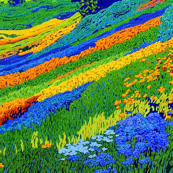 California Hills In Bloom