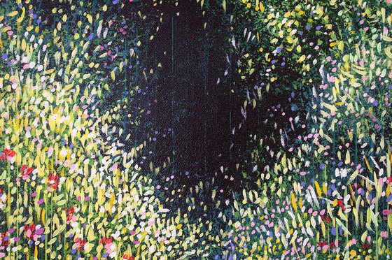 Forest Path With Wild Flowers