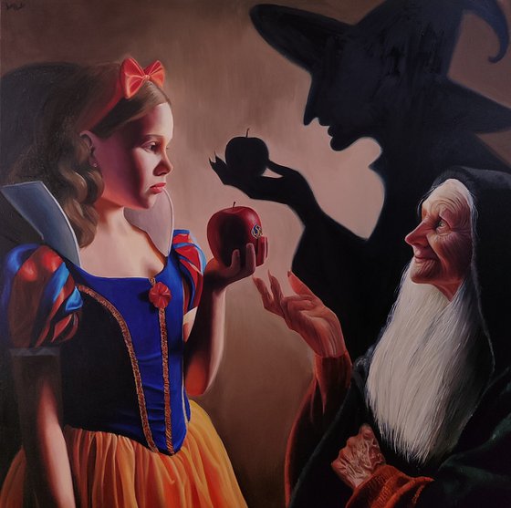 Snow White tries the apple!