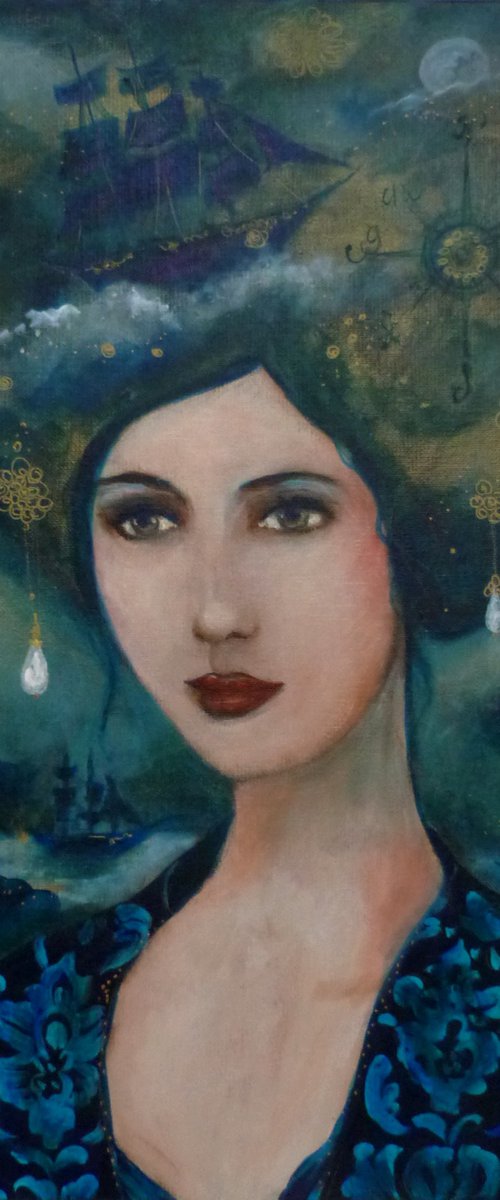 The blue adventure 46 x 33 cm by Loetitia Pillault