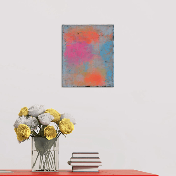 Some Orange on the Wall - Modern abstract Gift Idea