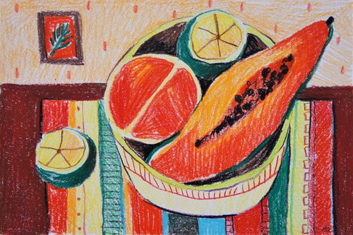 Tropical morning and smell of papaya by Irina Plaksina