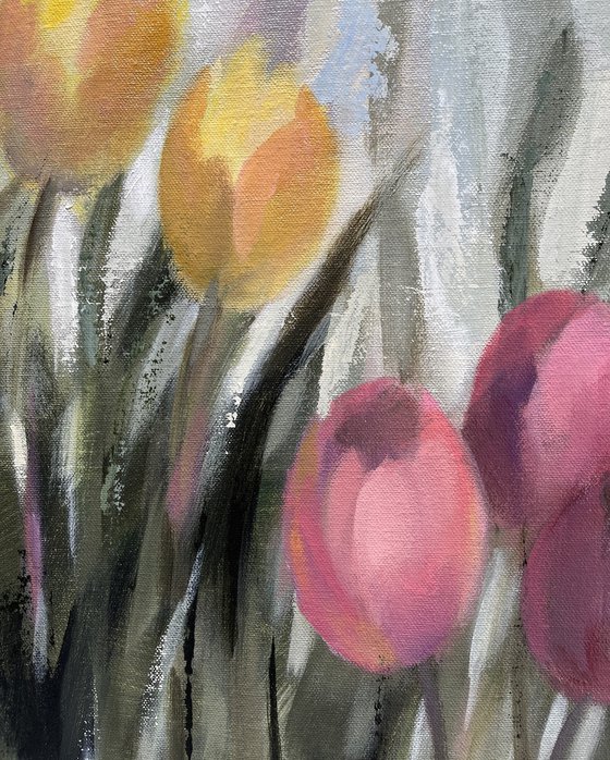 Tulips in the Rain