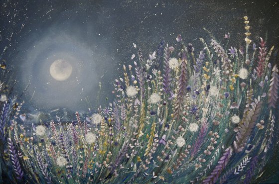 Moonlight over the mountains
