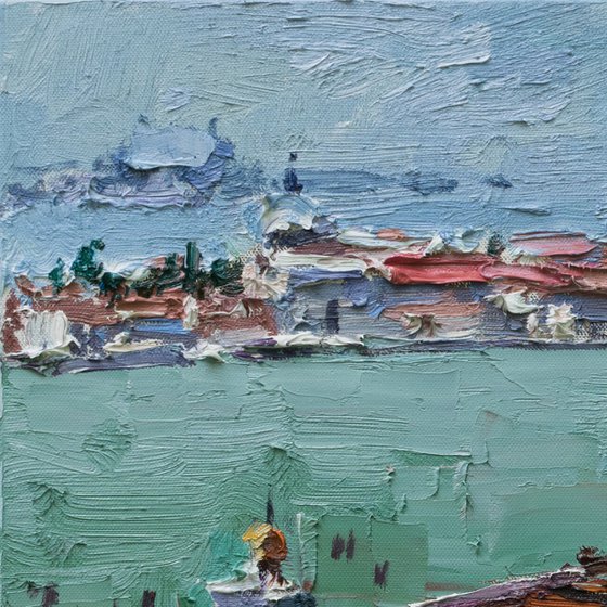 Italian landscape. Venice- Original impasto landscape painting