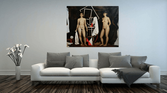 Double staging with nudes