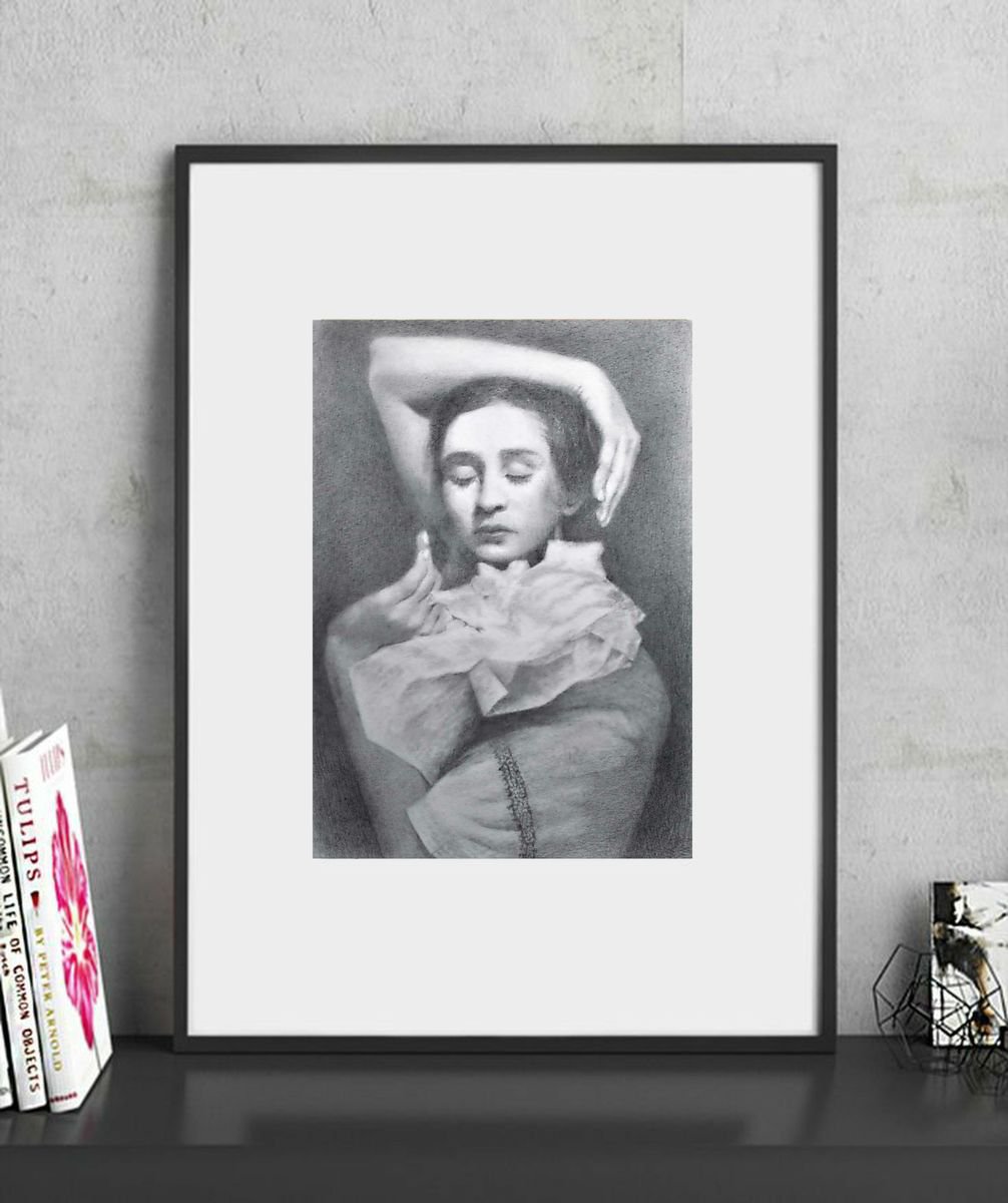 Photorealistic Portrait Pencil Drawing By Daniela Roughsedge, 8 X 12, The Storyteller, Original Artwork