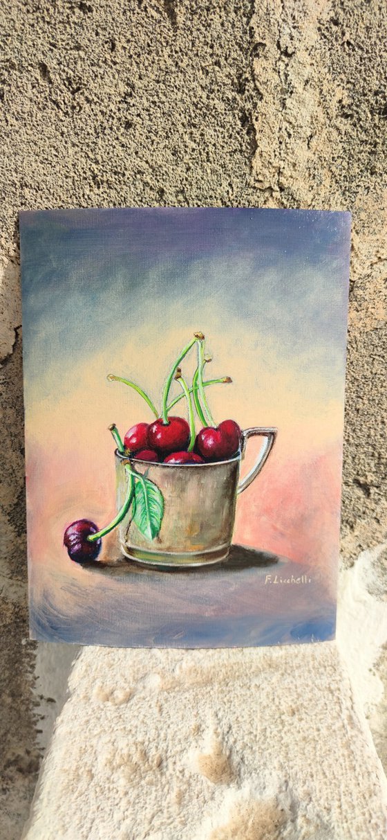 Cup of cherries