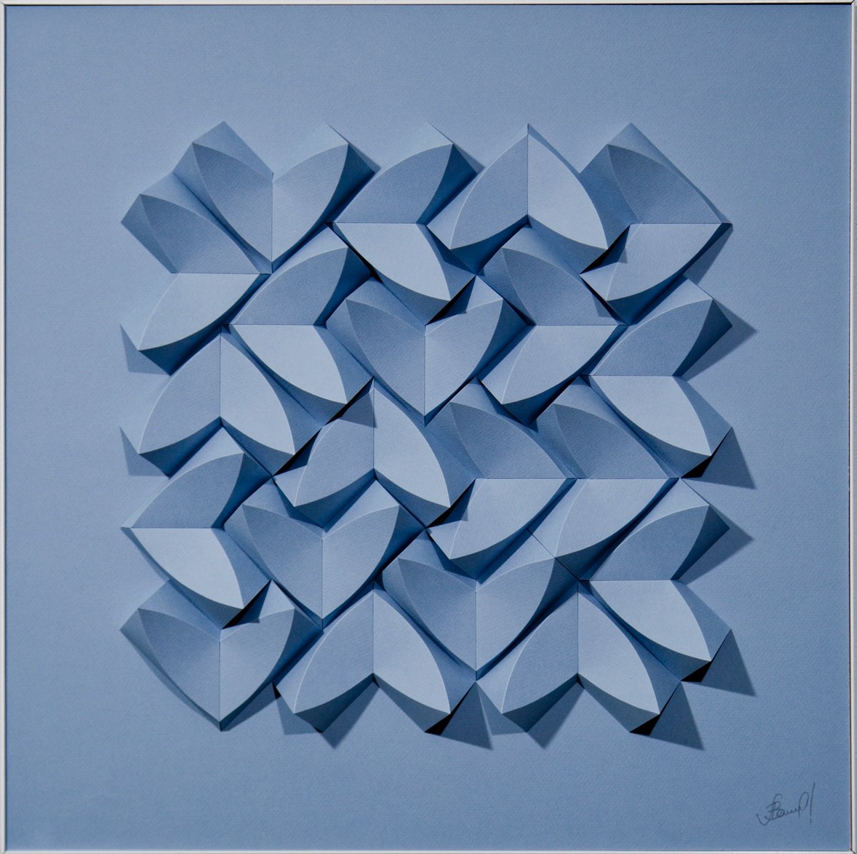 Geometric Abstract Relief By Letovbarski Artlab, 20 X 20", Der Nostalgie, Original Artwork