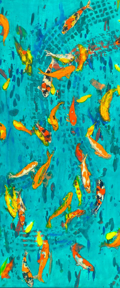 Dancing Gold fish by Patricia Clements