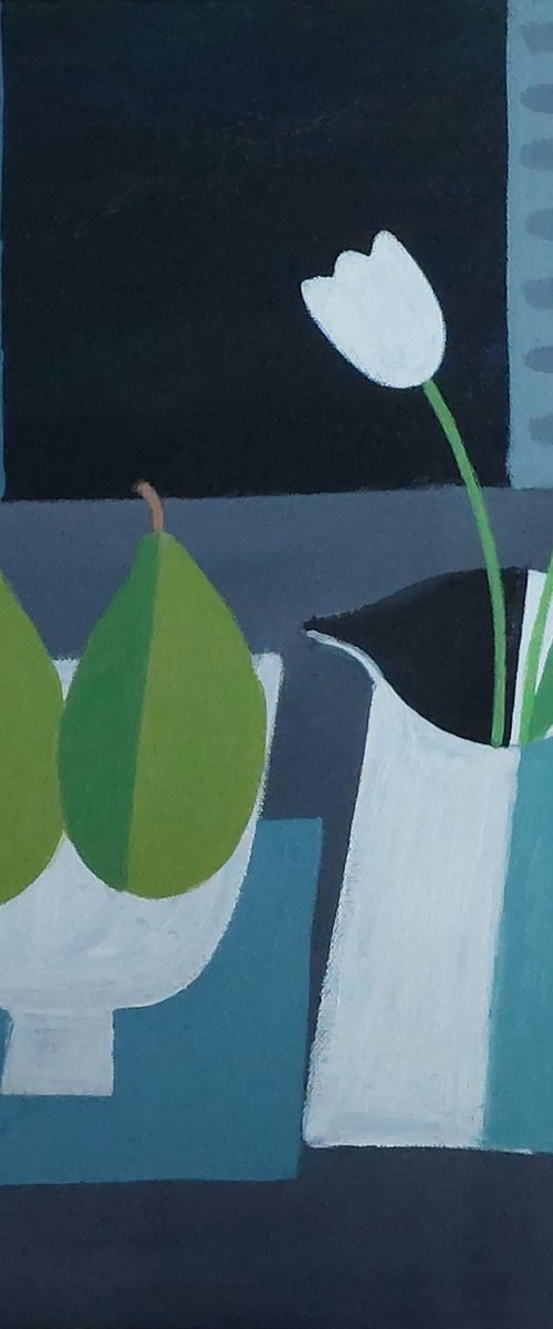 Two White Tulips by Jan Rippingham
